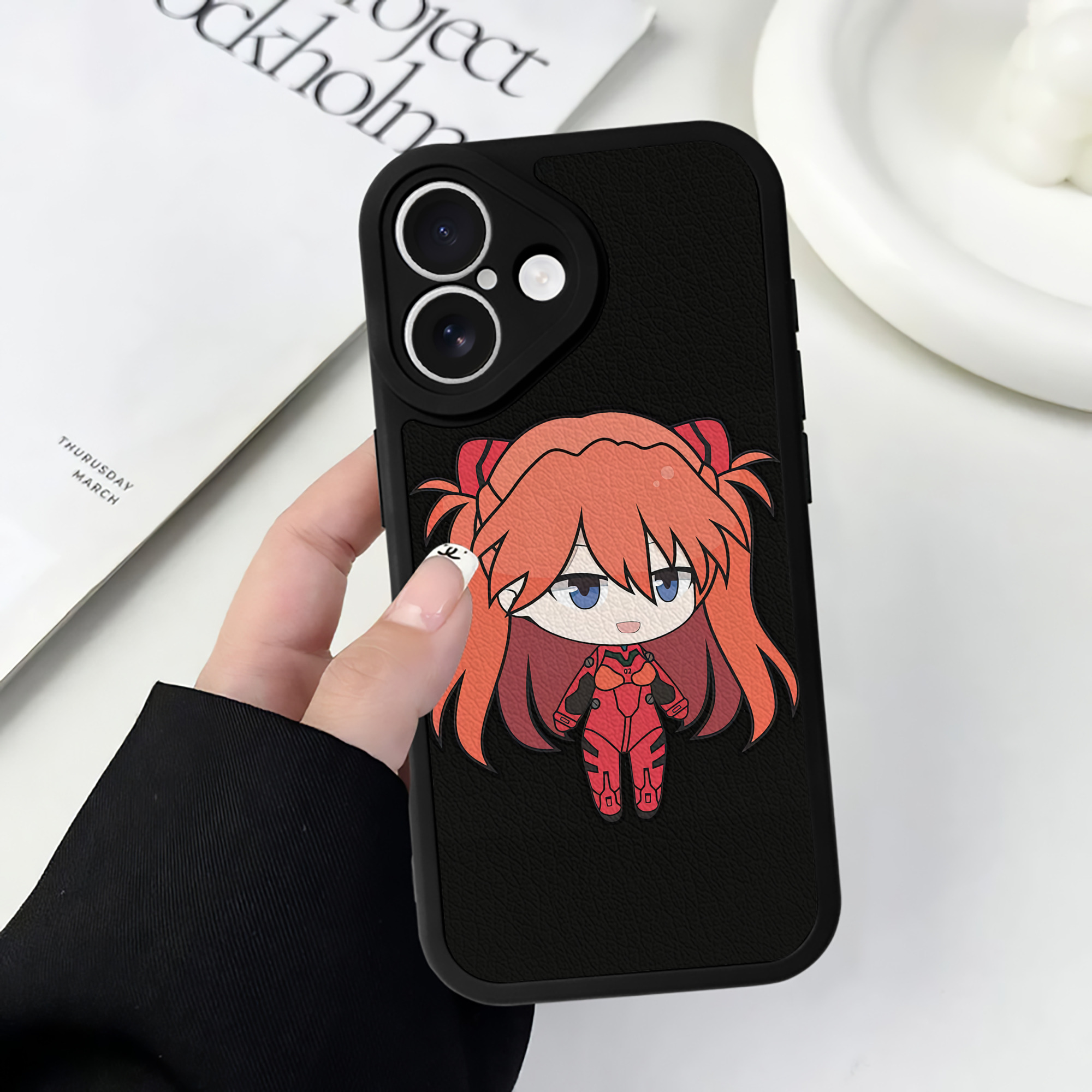 （画像用） EVA 新世紀エヴァンゲリオン 【iPhone 16シリーズ対応】シリコンスマホケース（レザー調） 材質：シリコン